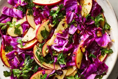 Winter Cabbage Salad with Apples and Citrus Dressing
