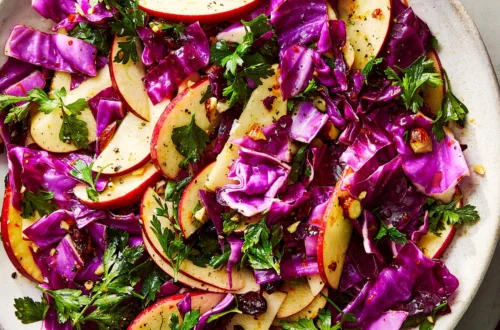 Winter Cabbage Salad with Apples and Citrus Dressing